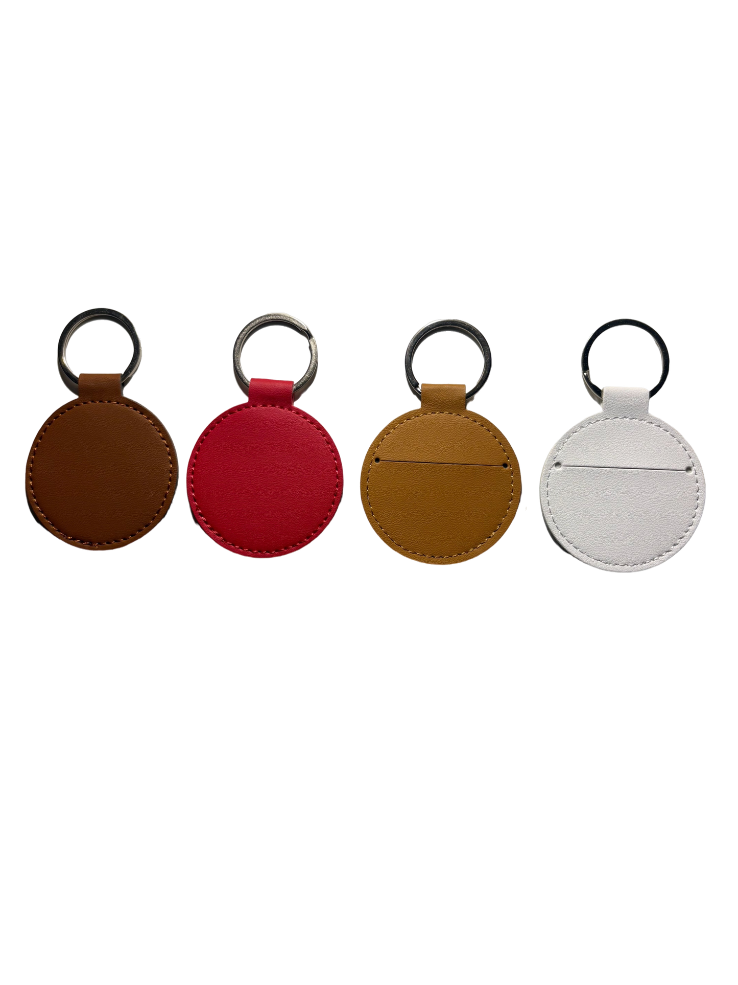 Personalised Synthetic Leather Keyring with Engraving
