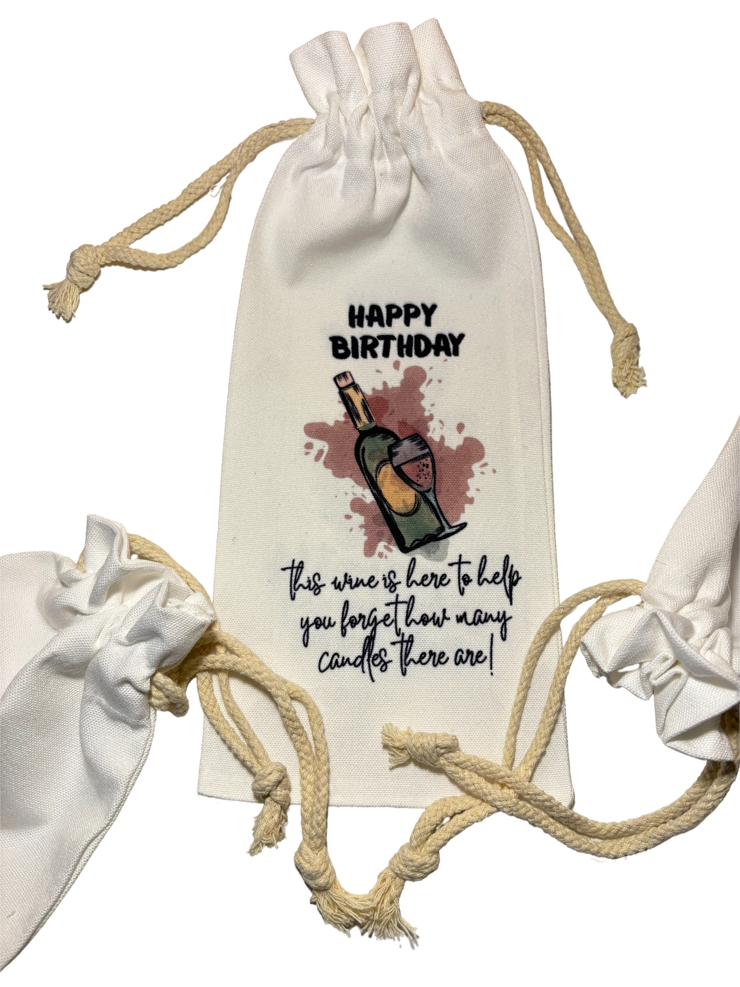 Personalised White Wine Bottle Bag