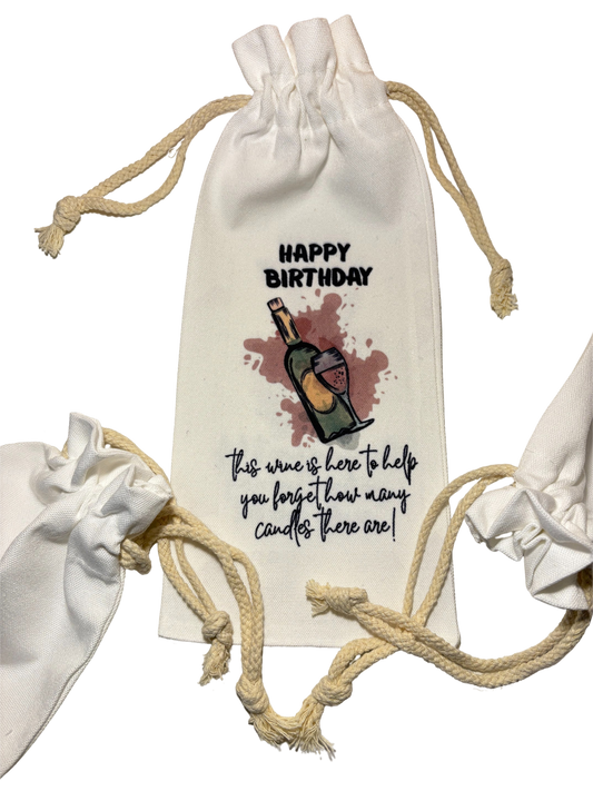 Personalised White Wine Bottle Bag
