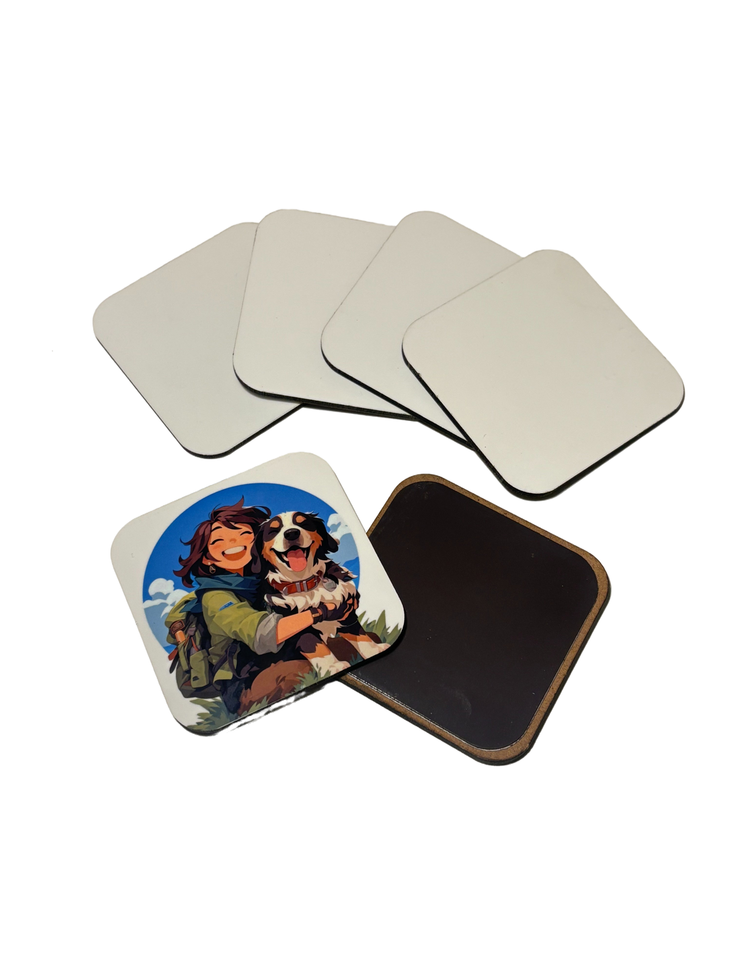 Personalised Pack of 6 Wooden Magnets