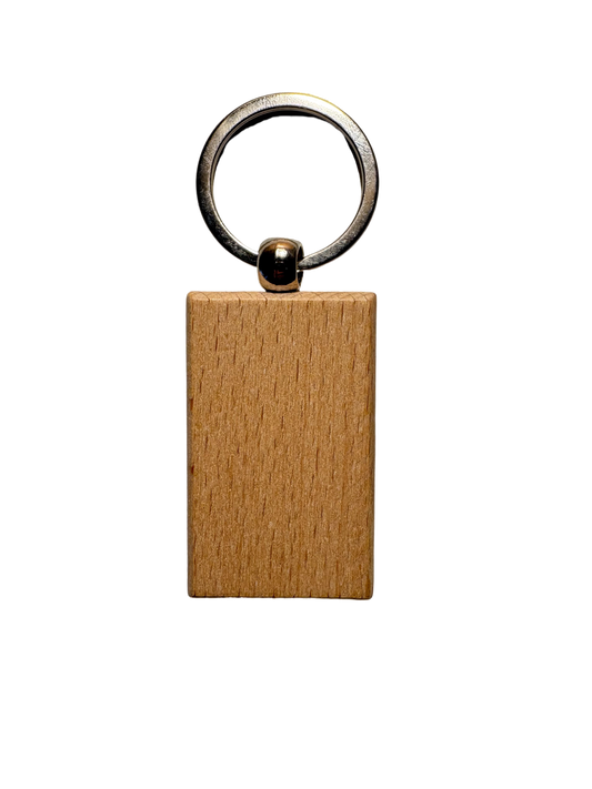 Personalised Wooden Keyring with Engraving