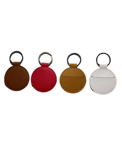 Personalised Synthetic Leather Keyring with Engraving