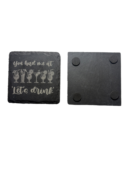 Personalised Slate Coaster with Engraving