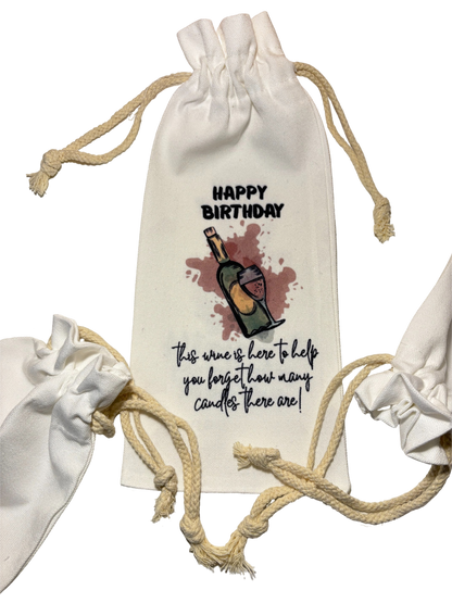 Personalised White Wine Bottle Bag