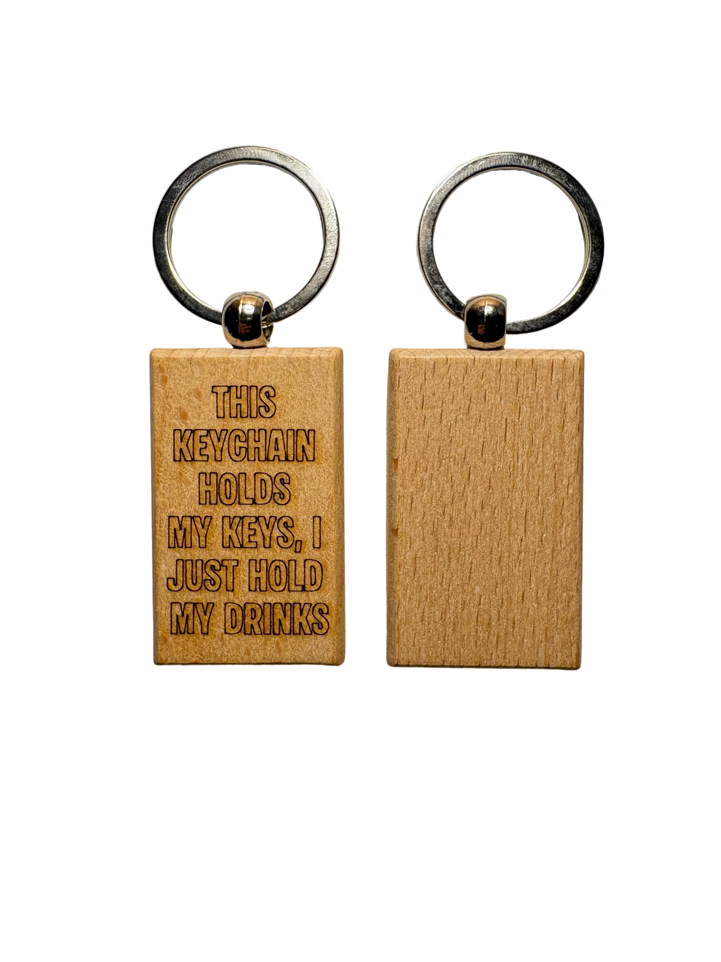 Personalised Wooden Keyring with Engraving