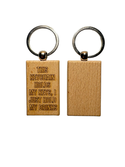 Personalised Wooden Keyring with Engraving