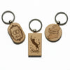 Personalised Wooden Keyring with Engraving