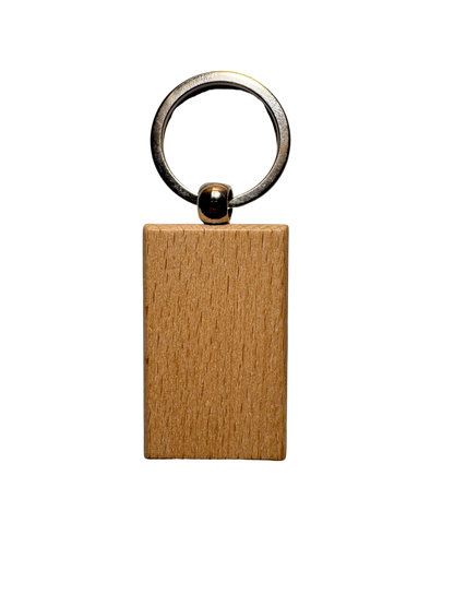 Personalised Wooden Keyring with Engraving