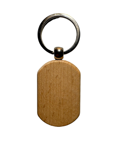 Personalised Wooden Keyring with Engraving